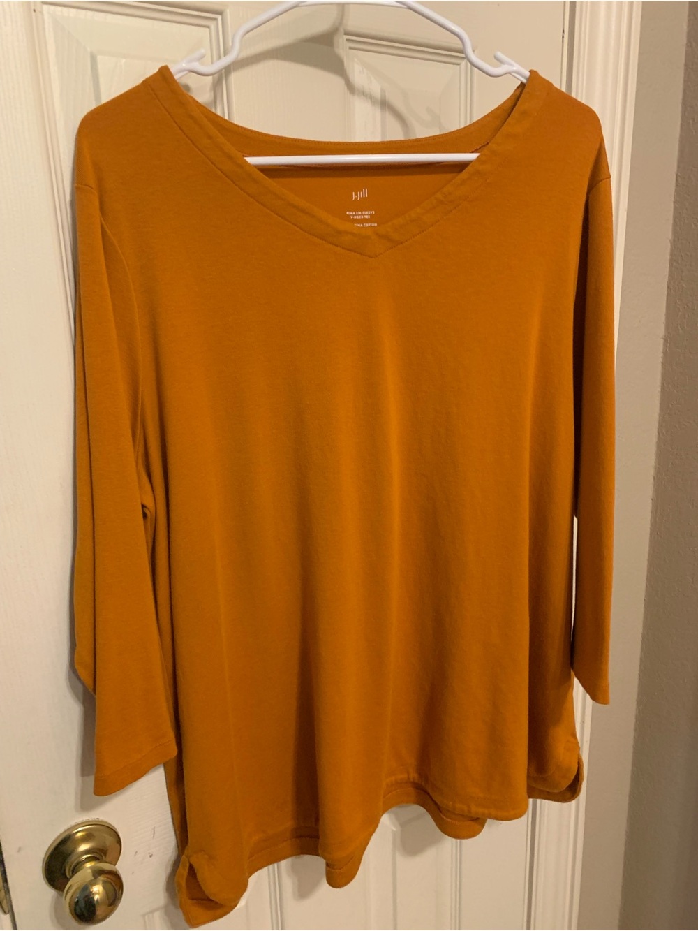 J.Jill Pullover Tunic T Shirt Feel Material Long Sleeve Fall Color Sz XL